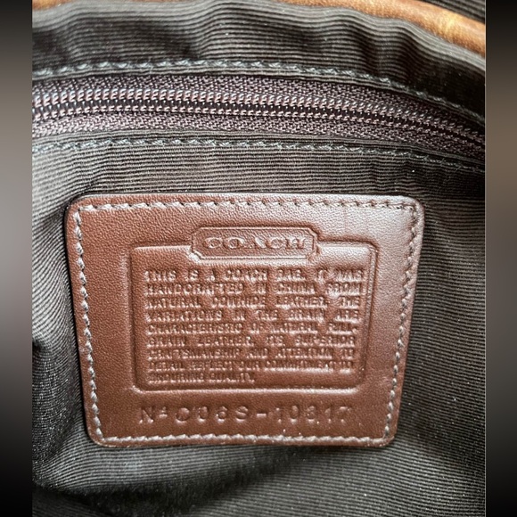 Vintage Coach 10317 Soho Braided Flap Shoulder Bag Brown Leather Hobo Y2K - Picture 3 of 3